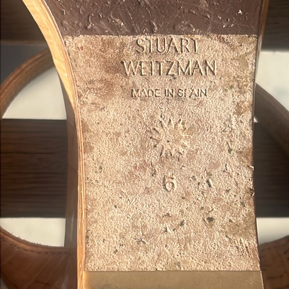 Stuart Weitzman Womens Aleena 50 Wedge Cork Patent Leather size 6 - Picture 8 of 10